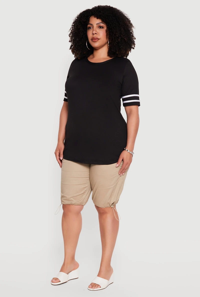 Plus Varsity Stripe Short Sleeve Tee