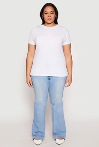 Plus Short Sleeve Crew Neck T Shirt