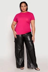 Plus Short Sleeve Crew Neck T Shirt