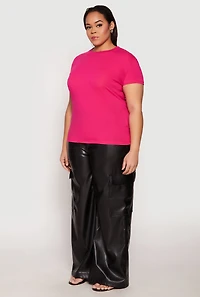 Plus Short Sleeve Crew Neck T Shirt