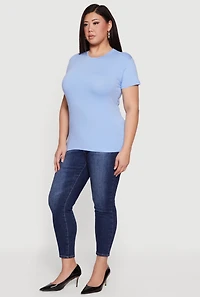 Plus Short Sleeve Crew Neck T-Shirt