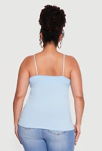 Plus Scoop Neck Shelf Bra Cami