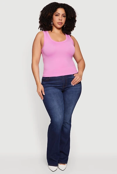 Plus Seamless Scoop Neck Tank Top