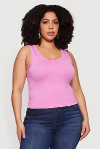 Plus Seamless Scoop Neck Tank Top