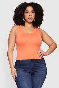 Plus Seamless Scoop Neck Tank Top
