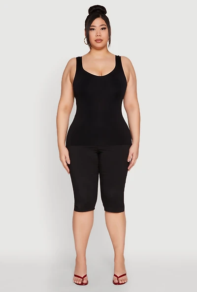 Plus Seamless Shelf Bra Tank Top