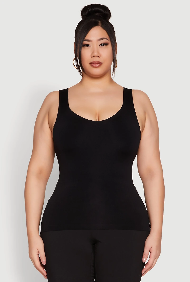 Plus Seamless Shelf Bra Tank Top