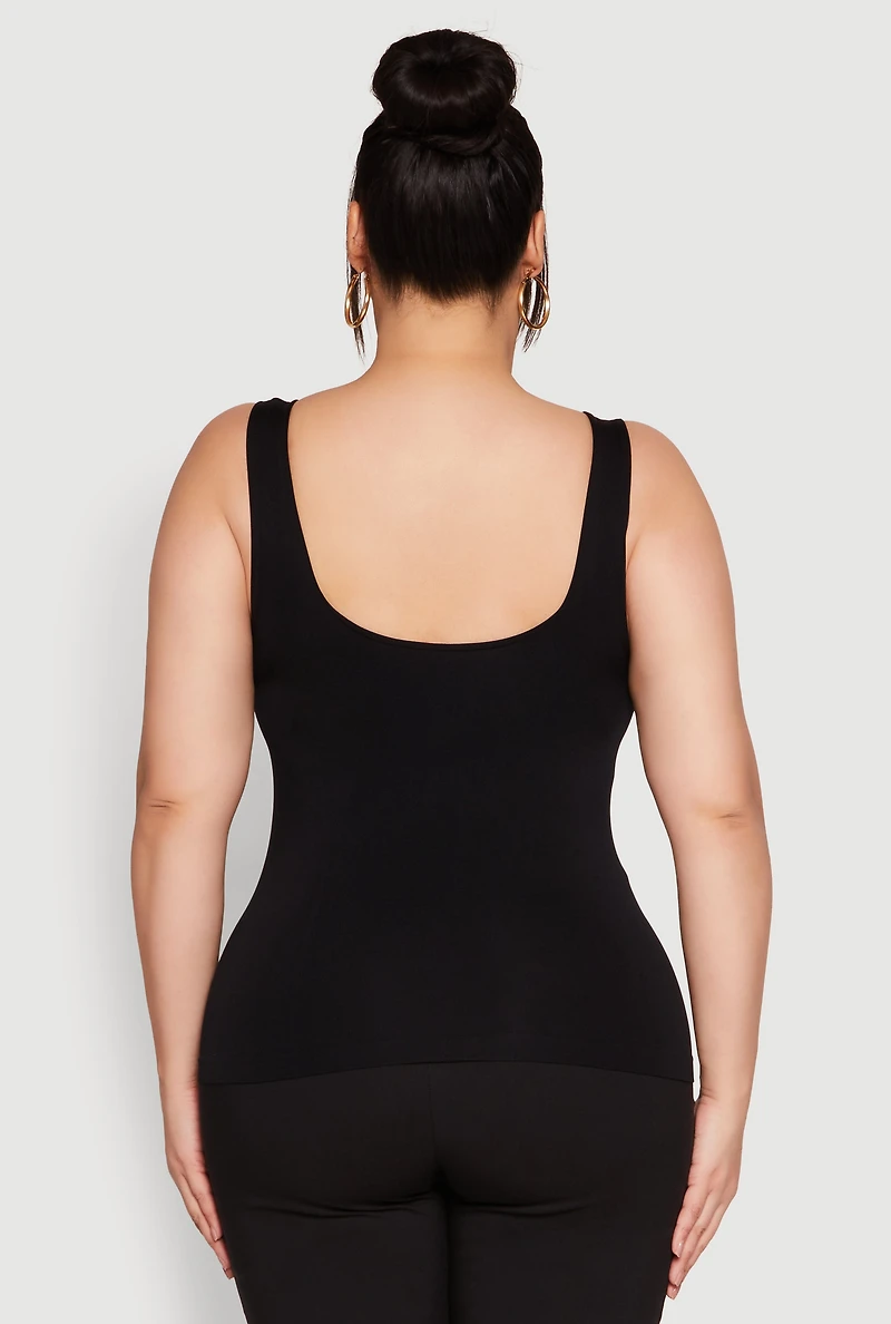 Plus Seamless Shelf Bra Tank Top