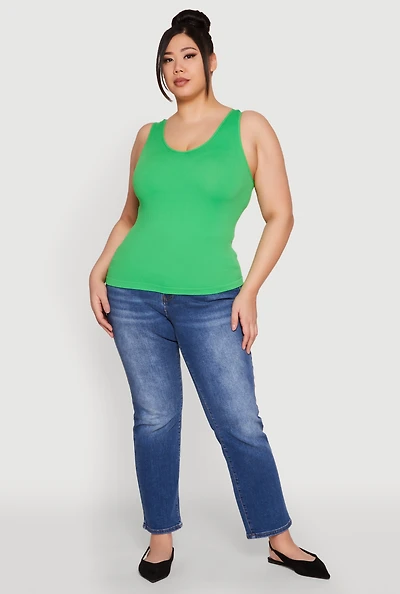 Plus Seamless Rib Knit Tank Top