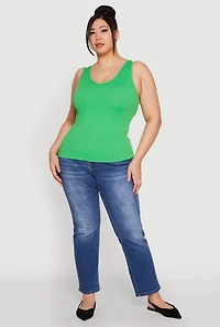 Plus Seamless Rib Knit Tank Top