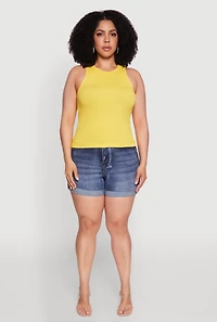 Plus Basic Crew Neck Tank Top