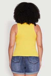 Plus Basic Crew Neck Tank Top