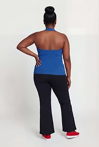 Plus Compression Rib Seamless Halter Top
