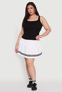 Womens Plus Rib Knit Basic Tank Top,