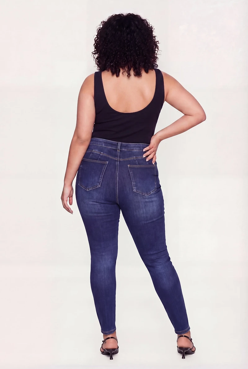 Plus Ribbed Knit Scoop Neck Tank Top
