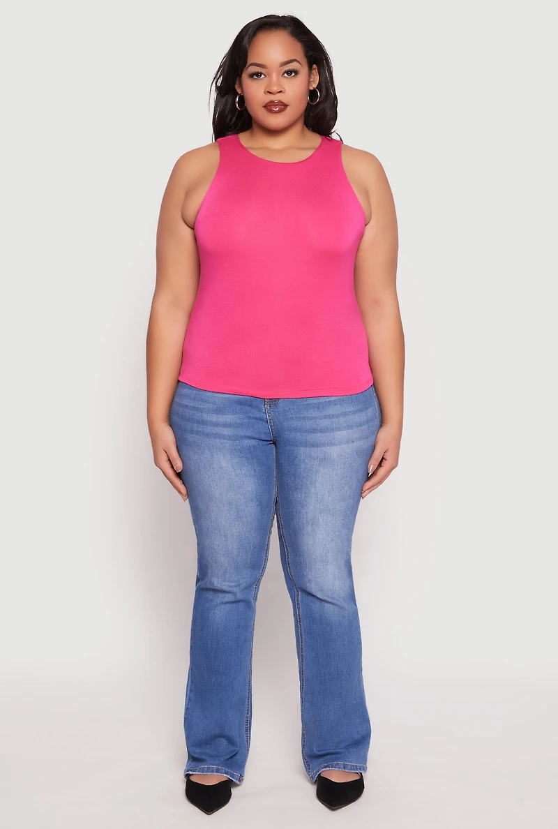 Womens Plus Double Layer Tank Top,