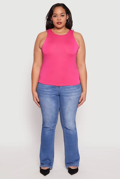 Womens Plus Double Layer Tank Top,