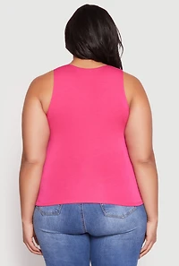 Womens Plus Double Layer Tank Top, 2X