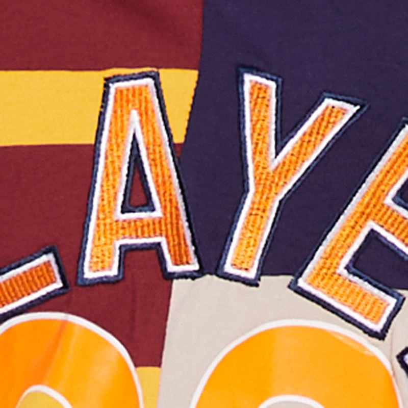Plus Color Blocked Striped Player Graphic Polo Tee