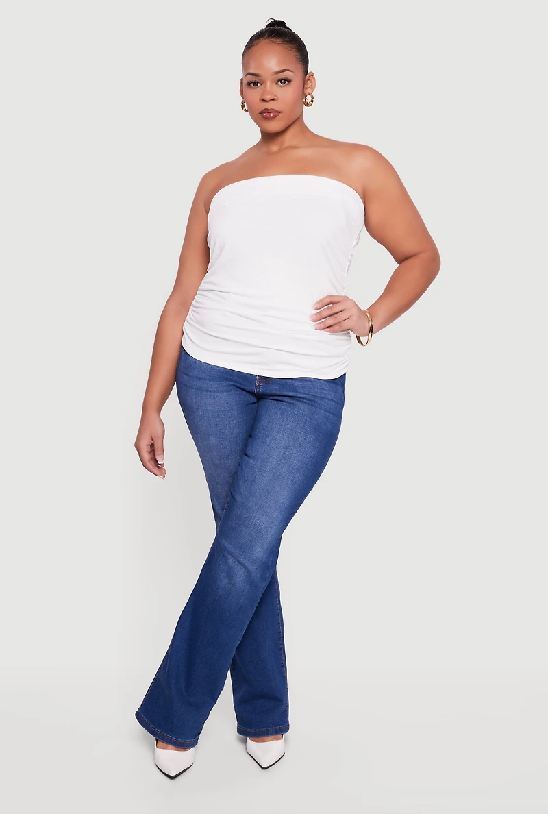 Plus Side Ruched Tube Top