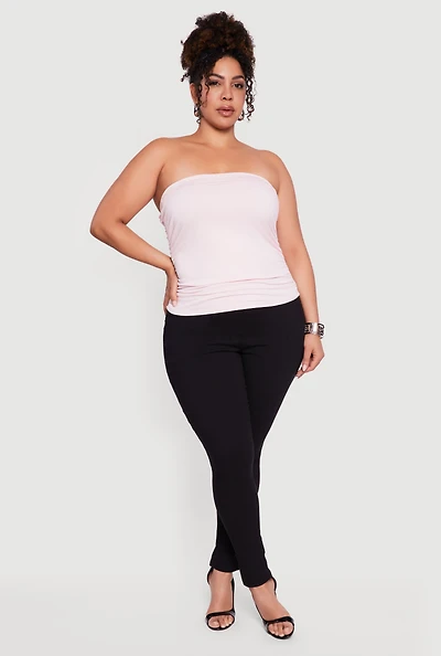 Plus Side Ruched Tube Top