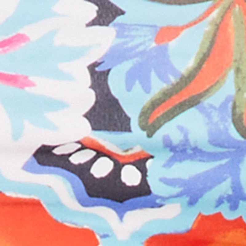 Plus Floral Print Side Ruched Tube Top