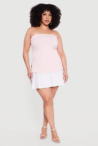Plus Almost Famous Ruched Side Tube Top