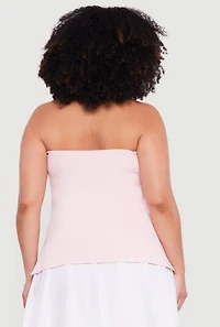 Plus Almost Famous Ruched Side Tube Top