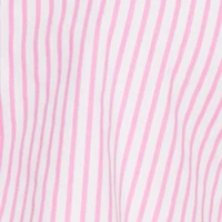 Plus Striped Bubble Sleeves Crop Shirt