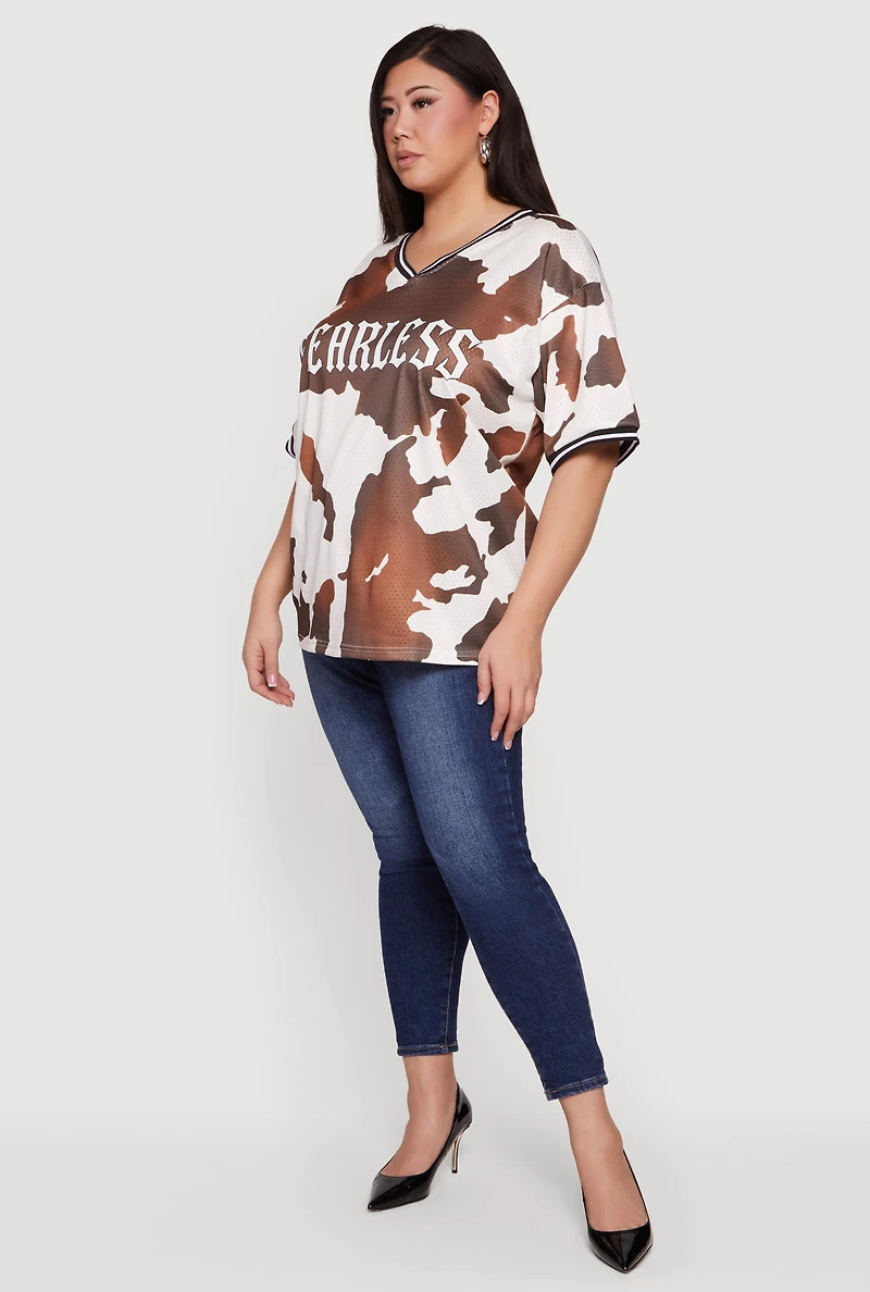 Plus Fearless Graphic Jersey