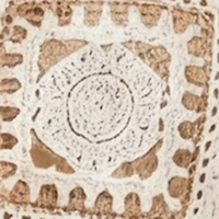 Plus Scallop Trim Button Front Crochet Top