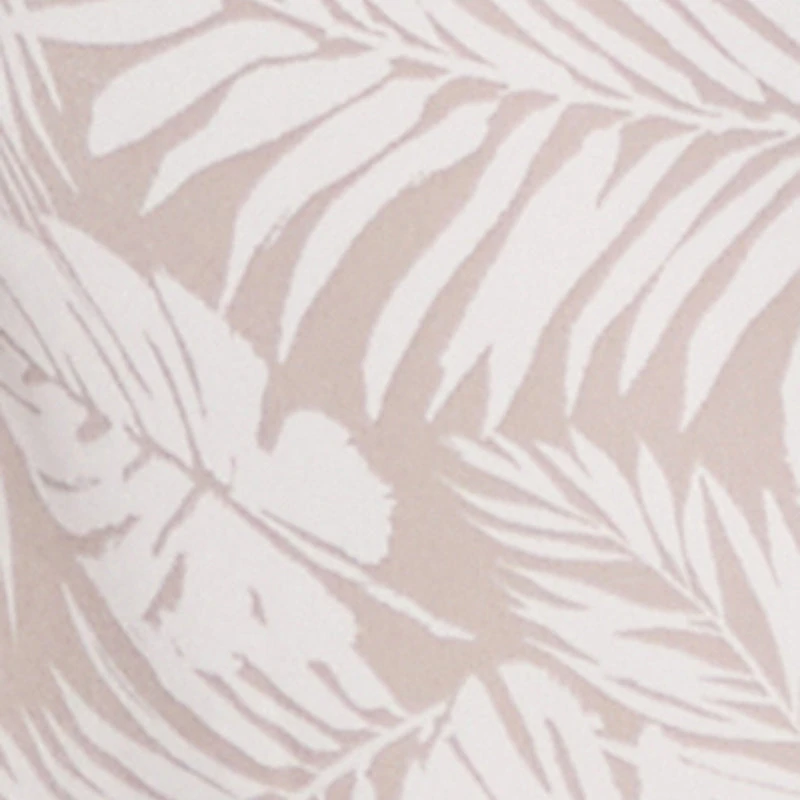 Plus Airy Leaf Print Palazzo Pants