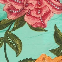 Plus Floral High Waisted Pull On Shorts