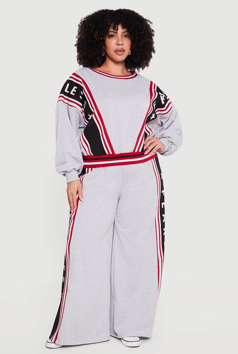 Plus Fearless Graphic Pullover Sweatshirt