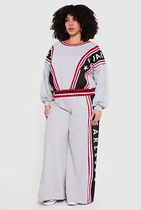 Plus Fearless Graphic Pullover Sweatshirt