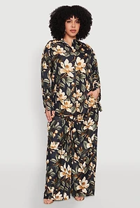 Plus Spoon Jeans Drawstring Palazzo Pants