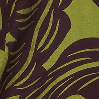 Plus Leaf Print Blouse