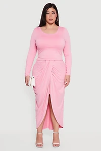 Plus Soft Knit Long Sleeve Scoop Neck Top