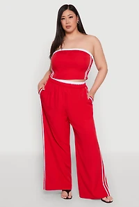 Plus Varsity Stripe Tube Top