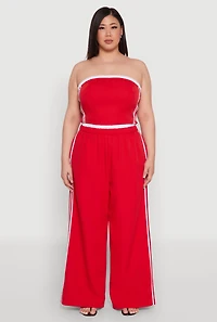 Plus Varsity Stripe Tube Top