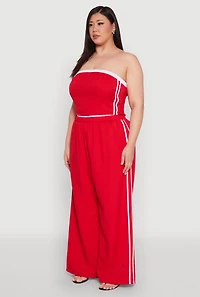 Plus Varsity Stripe Tube Top