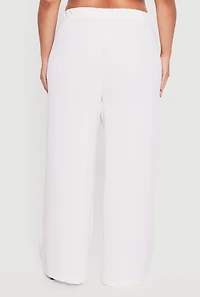 Plus Crepe Knit Wide Leg Pants