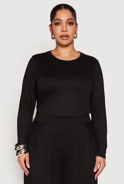 Plus Soft Knit Long Sleeve Top