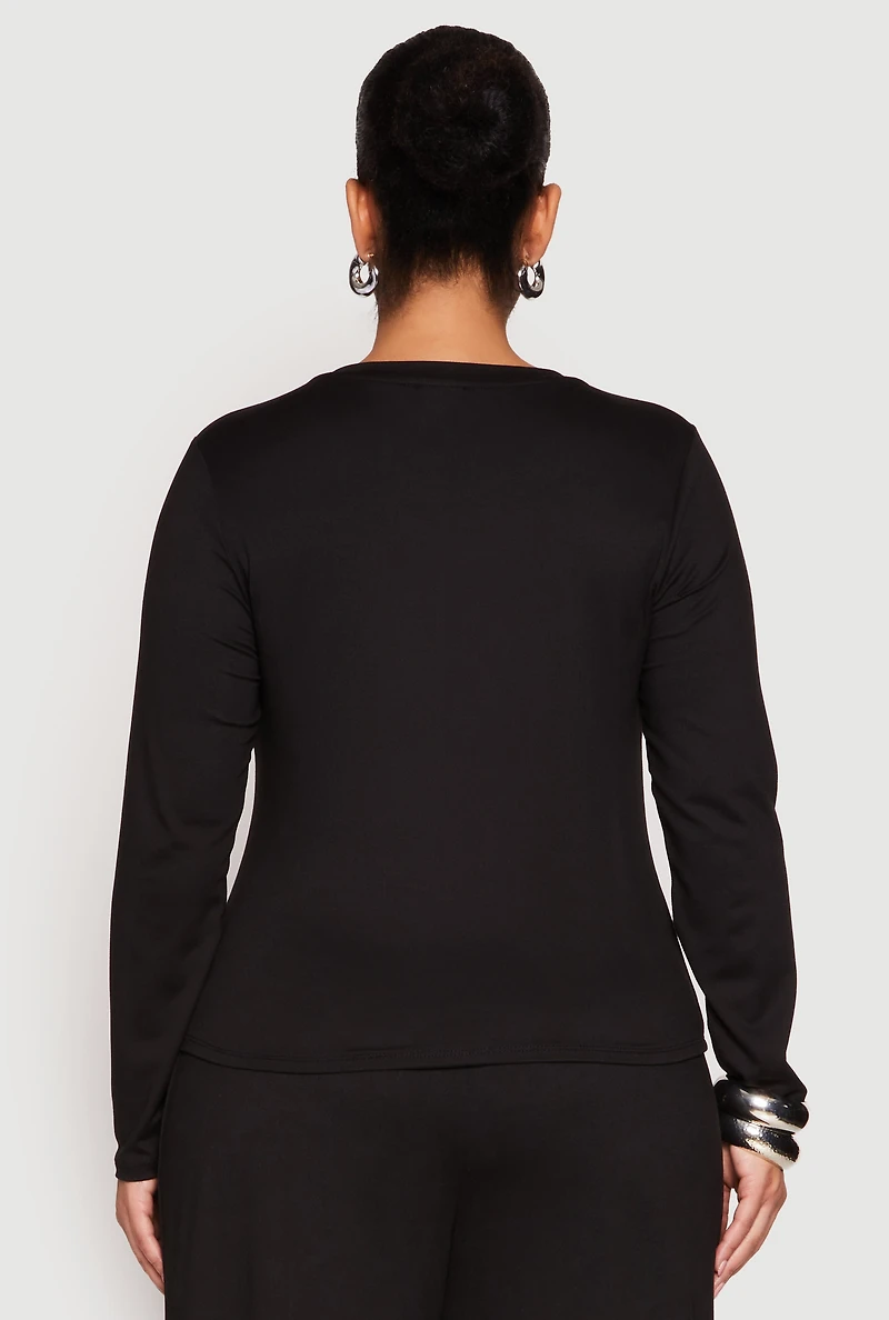 Plus Soft Knit Long Sleeve Top