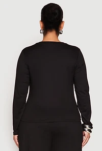 Plus Soft Knit Long Sleeve Top