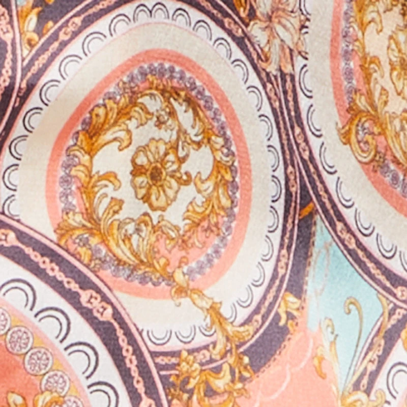 Plus Satin Chain Print Blouse