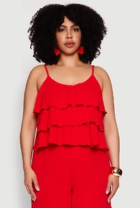 Plus Airy Tiered Cami