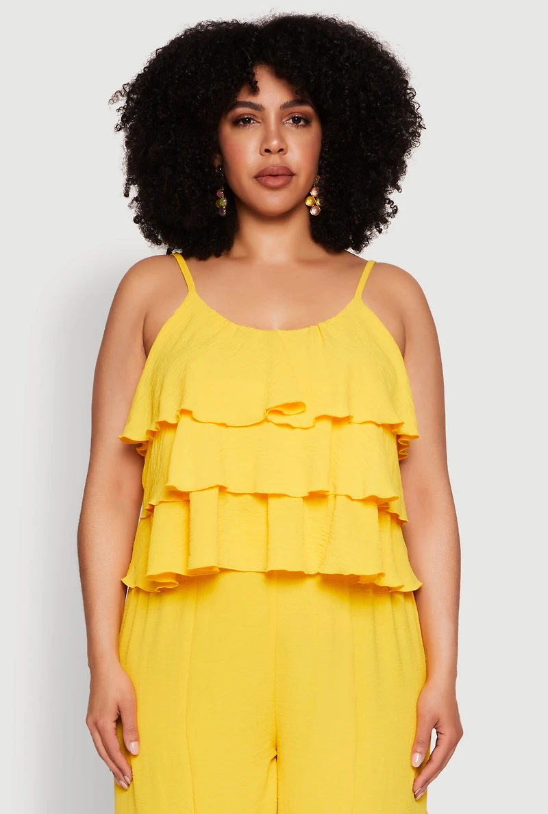 Plus Airy Tiered Cami