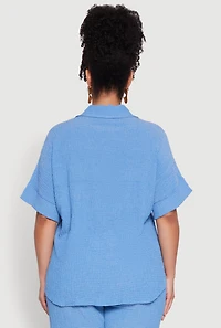 Plus Textured Knit Shirt