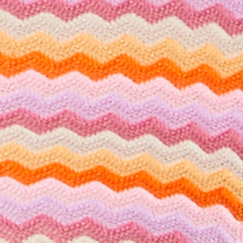 Plus Chevron Striped High Waisted Pull On Pants